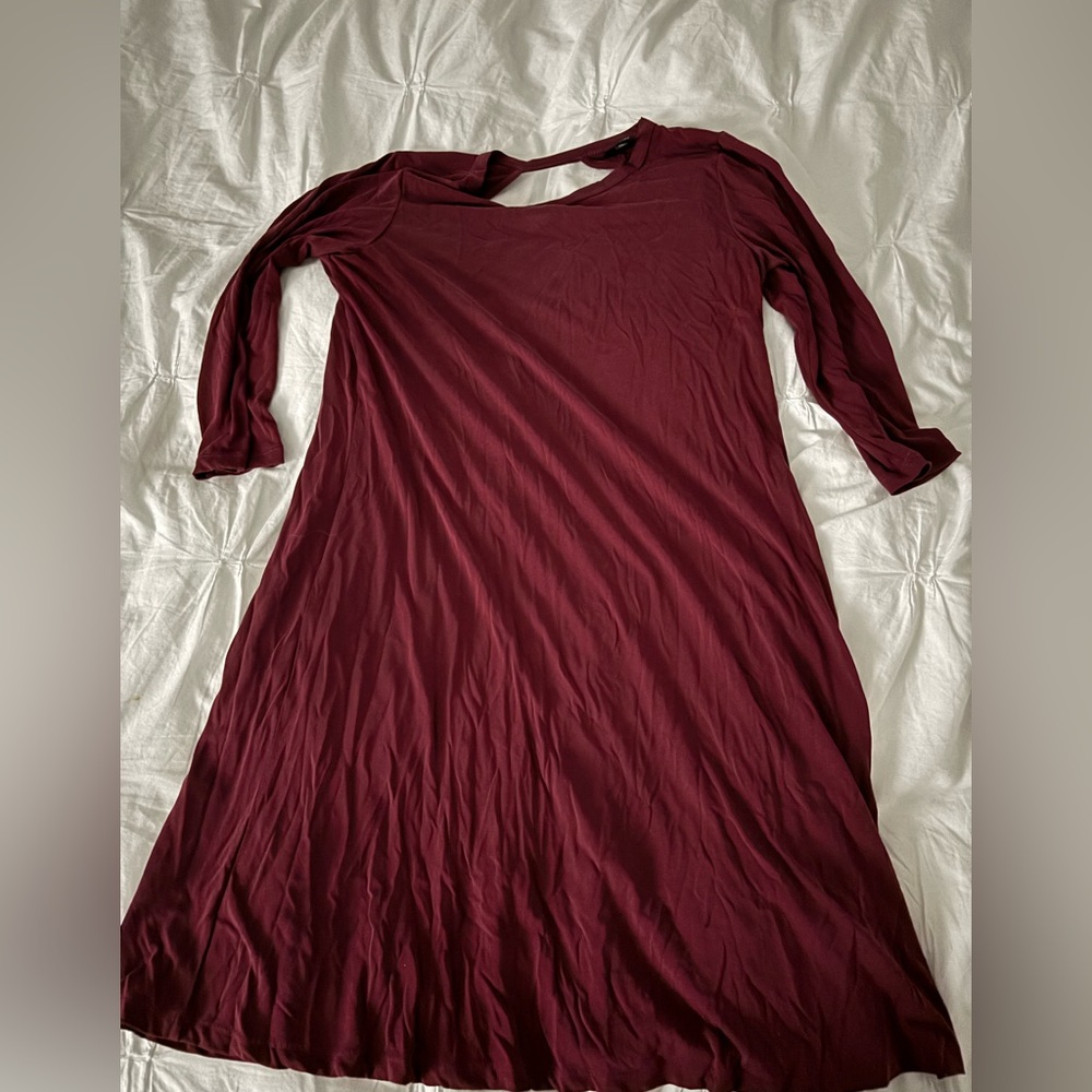 Bobeau Medium Long Sleeve T Shirt Dress